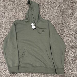 Quiksilver Olive Green Hooded Pullover with Palm Logo